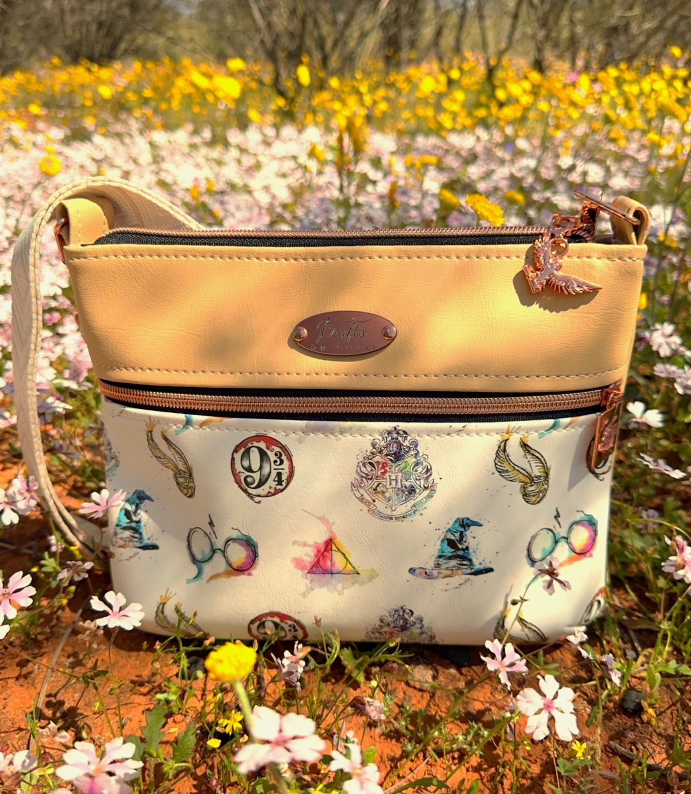 Light brown bag, Harry Potter theme print