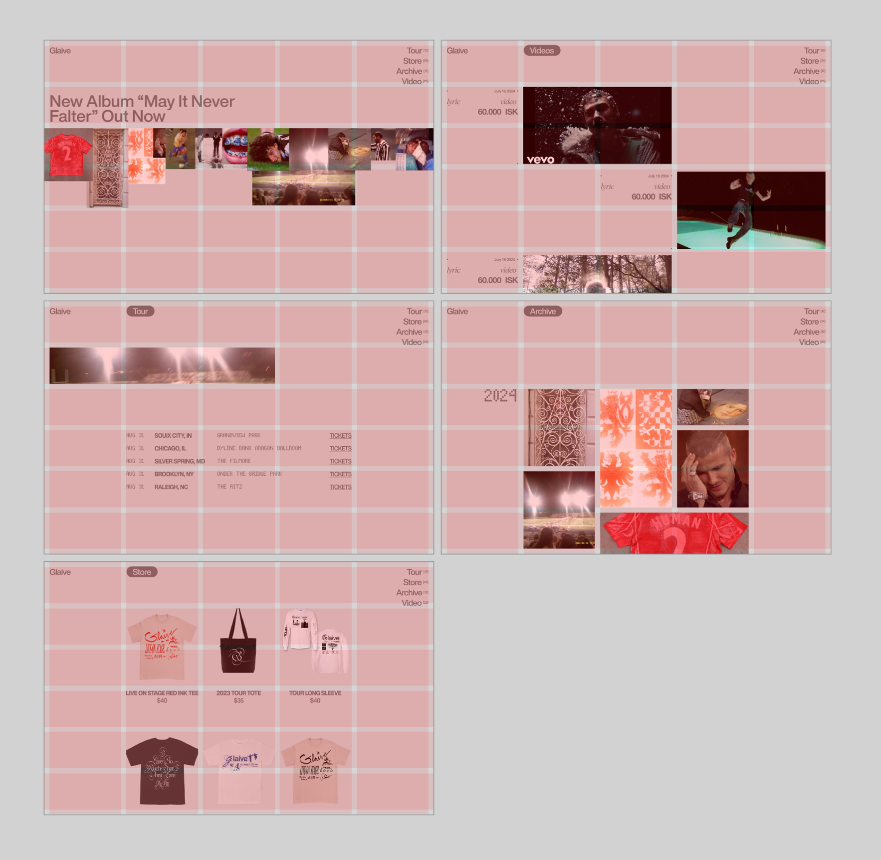 Grid system for page layouts