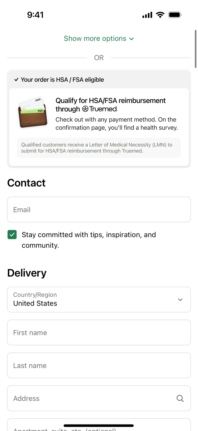 Image or video content for Truemed