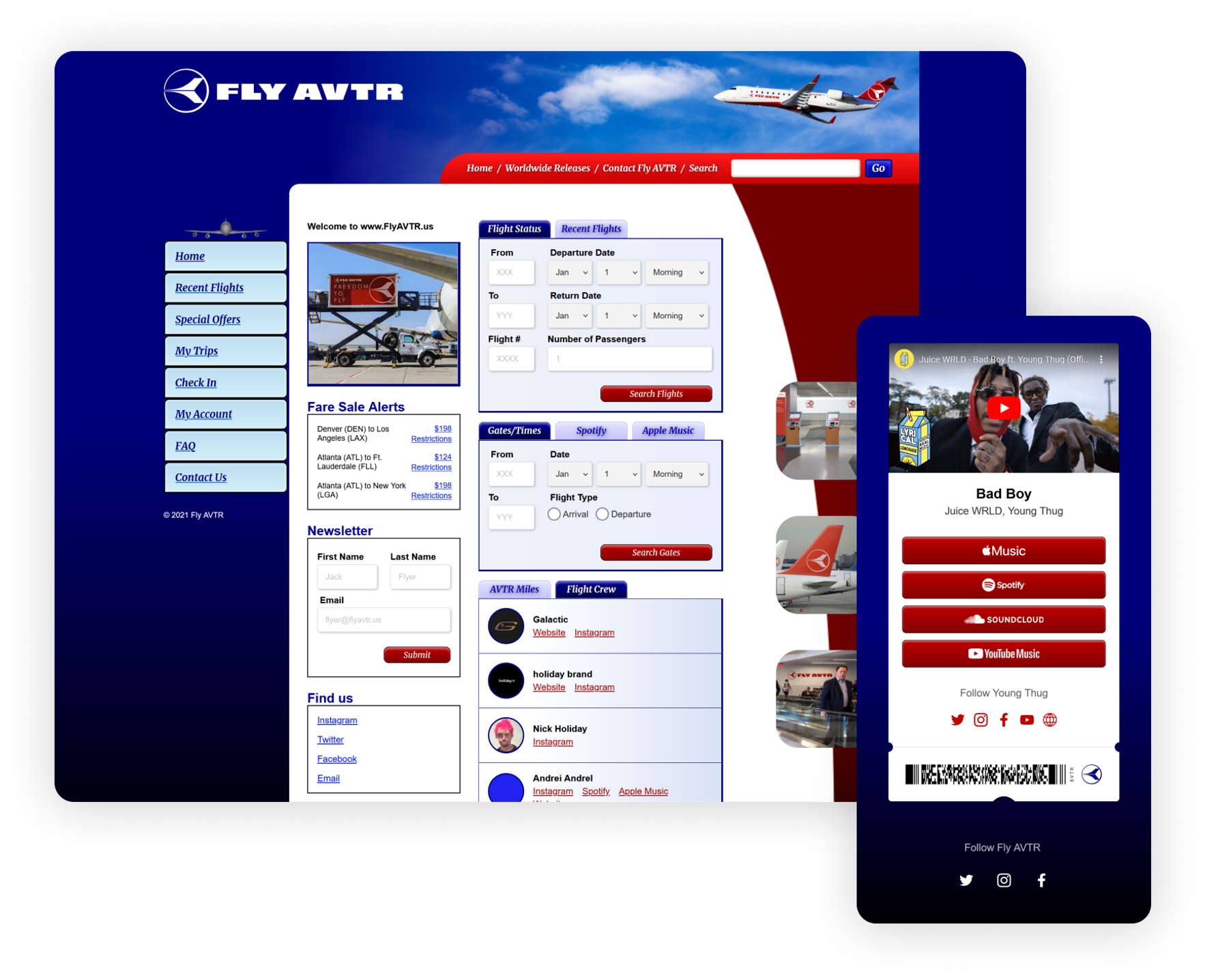 website for FlyAVTR