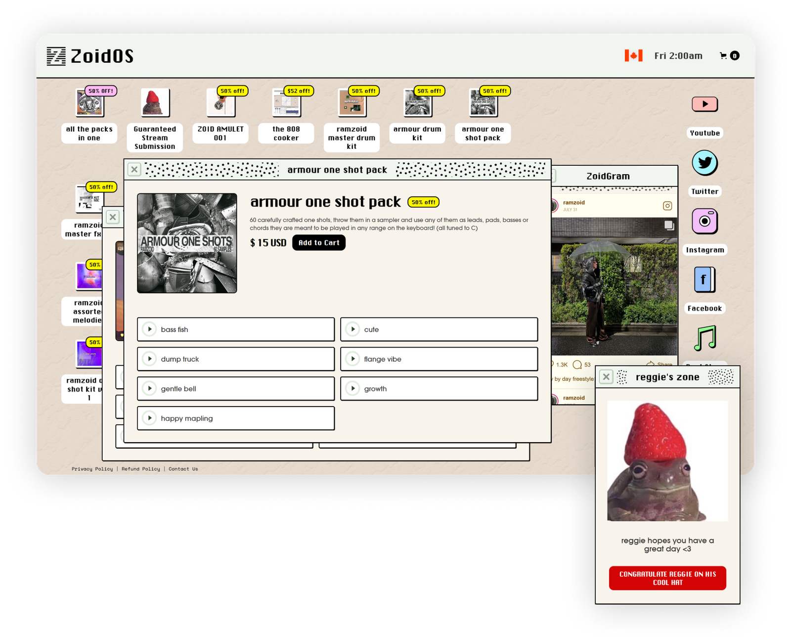 Image or video content for ZoidOS