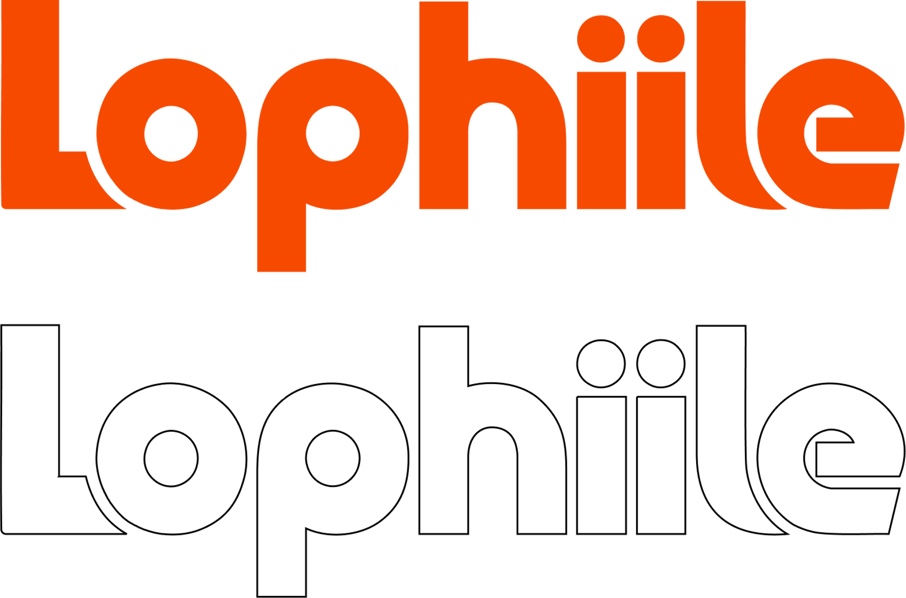 Lophiile's new logo. Inspired by the topology of skate parks and 80s electronics logos. 