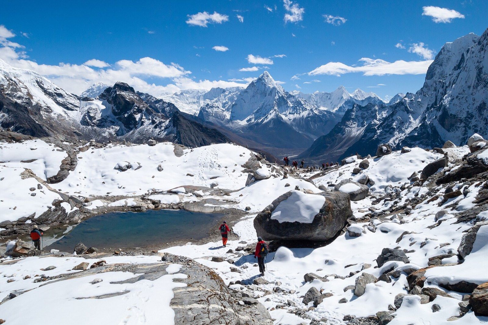 Snow mountains of the Chola Valley, Nepal