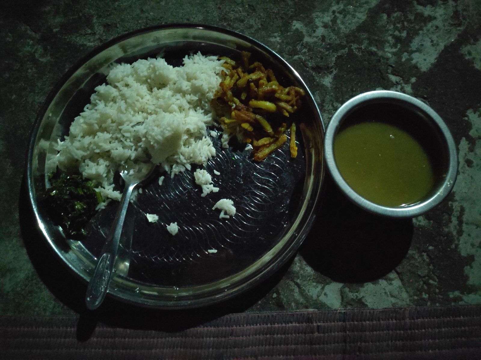 Dal bhat, a traditional Nepali meal