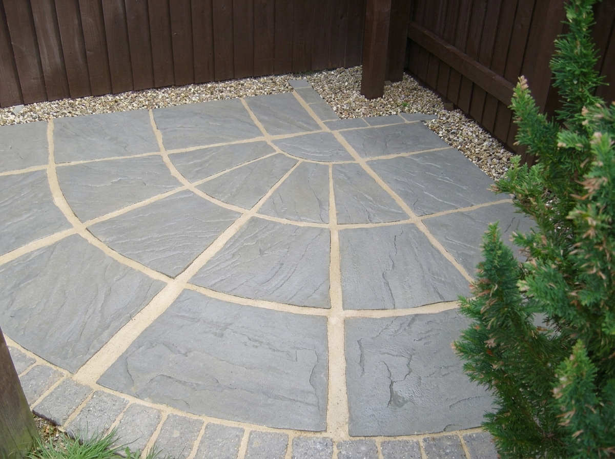 Flagged patio, after
