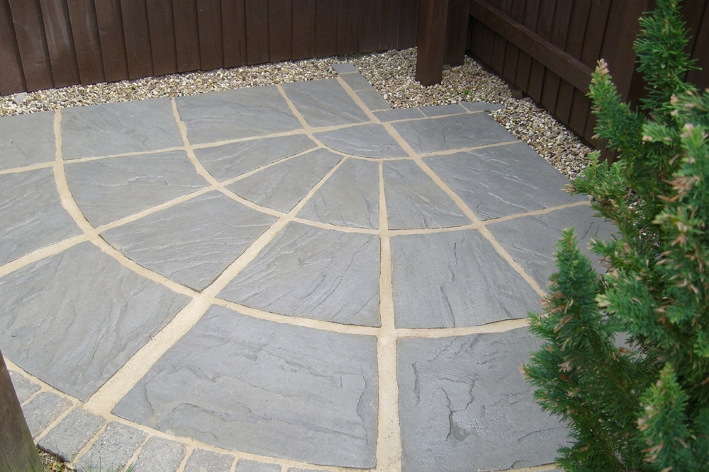 Flagged patio, after