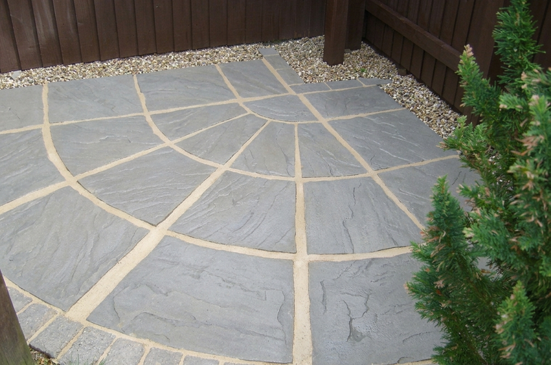 Flagged patio, after