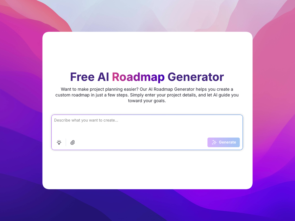 image of AI Roadmap Generator