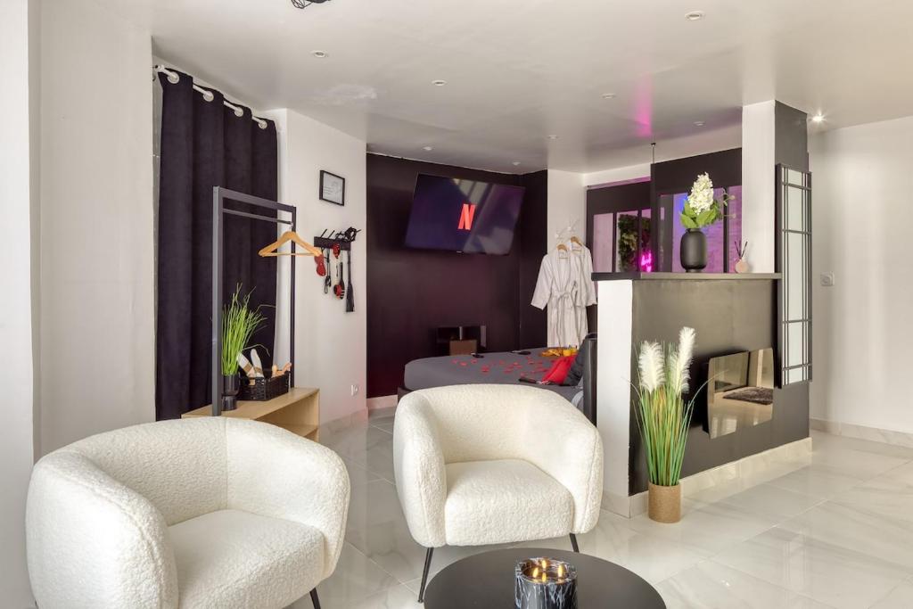 La Tentation à Le Havre avec jacuzzi privatif - Chambre romantique pour couple