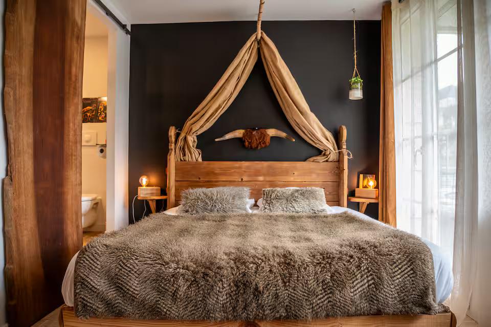 Studio Viking à Caen - Chambre romantique pour couple