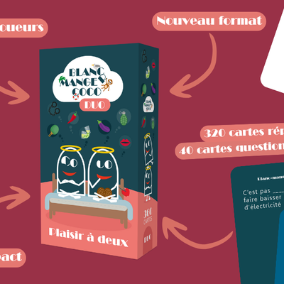 Nouveau format et détail du contenu du jeu  Blanc Manger Coco Duo - Plaisir à deux