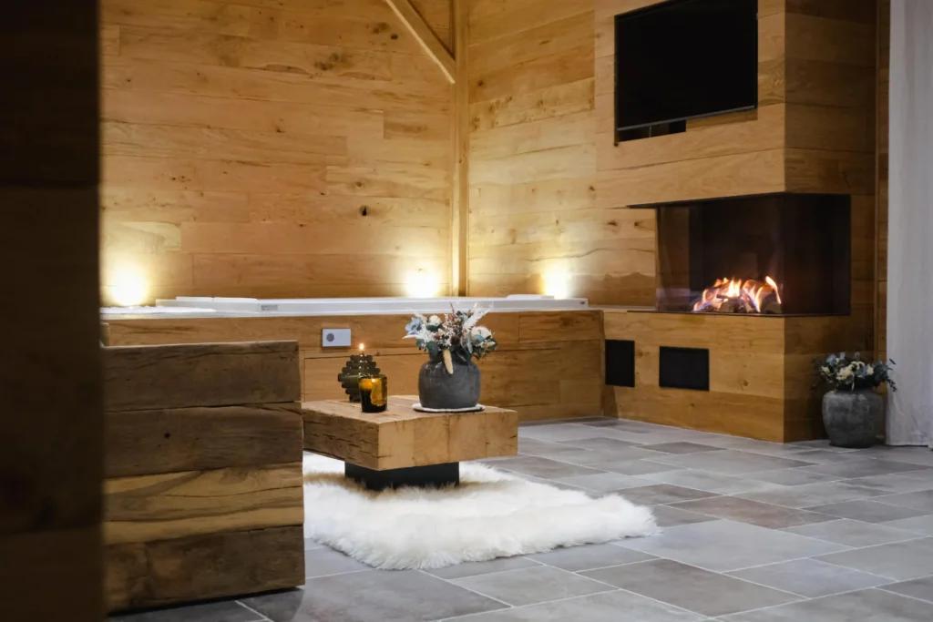 Salon avec Cheminée - L'Authentique - L'Orée des Lys