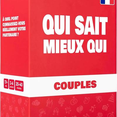 Avant de la boite de jeu Qui sait mieux qui - Couples