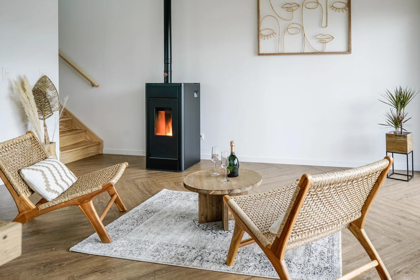 Poêle & Salon - Gîte Le Béguin