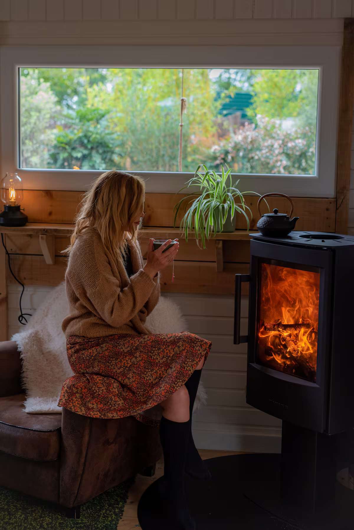 Poêle à Bois - Châlet Nature & Spa - Votre Expérience Insolite