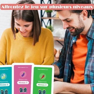 Un couple joue - Différents Niveaux du jeu  Blanc Manger Coco Duo - Plaisir à deux