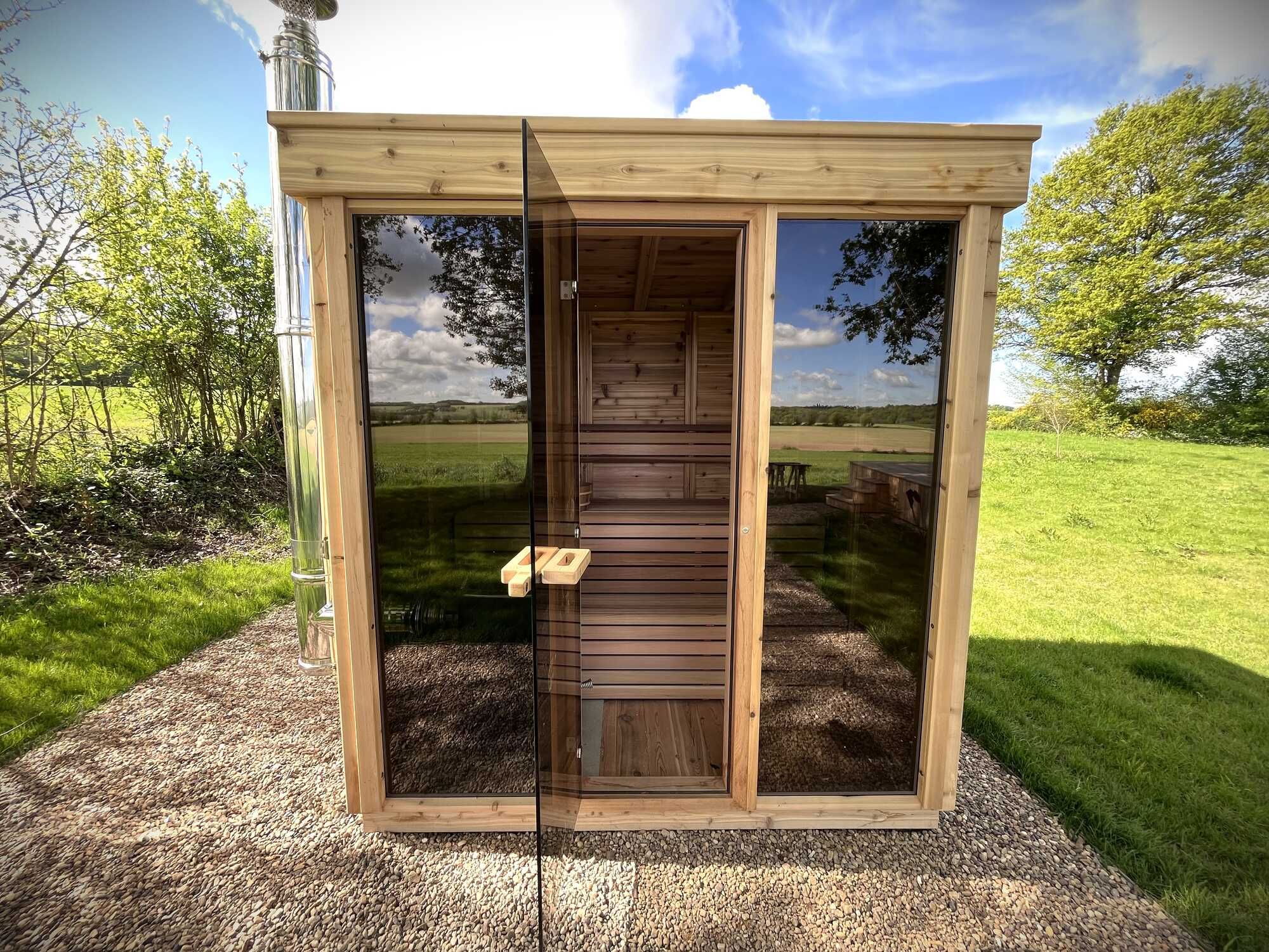 Sauna extérieur - Gîte la Parenthèse - Domaine des Caillots