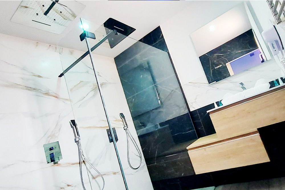 Salle d'eau - La Suite Cupidon - L'Olympe des Sens