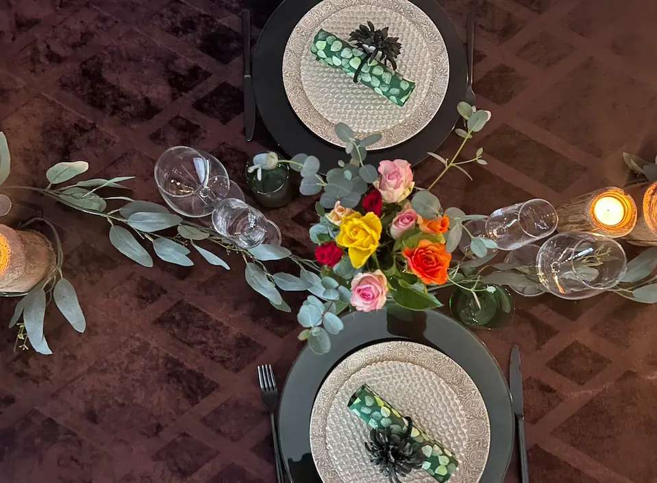 Décoration repas - Le 7 de Cœur