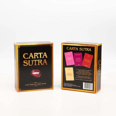 Vues avant et arrière de la boîte de jeu Carta Sutra