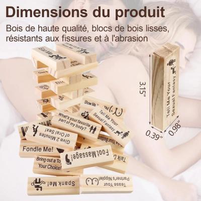 Dimensions des Blocs - Dorimi - Jenga Sexy