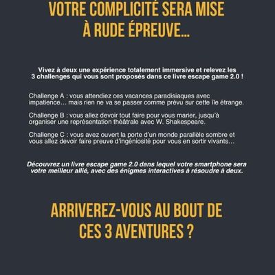 4e de Couverture - Challenge Escape Game Couple