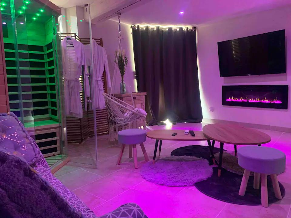 Salon & Sauna - L'Élixir Gîte Spa Bourgogne