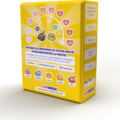 Vue arrière de la boîte du jeu LovBirdz