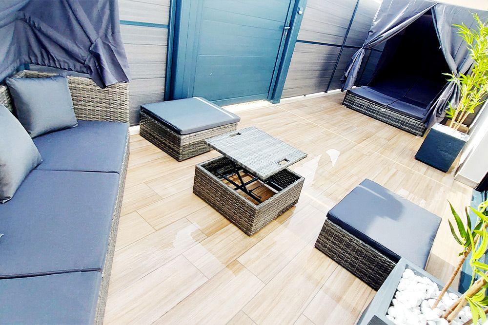 Terrasse privative - La Suite Cupidon - L'Olympe des Sens