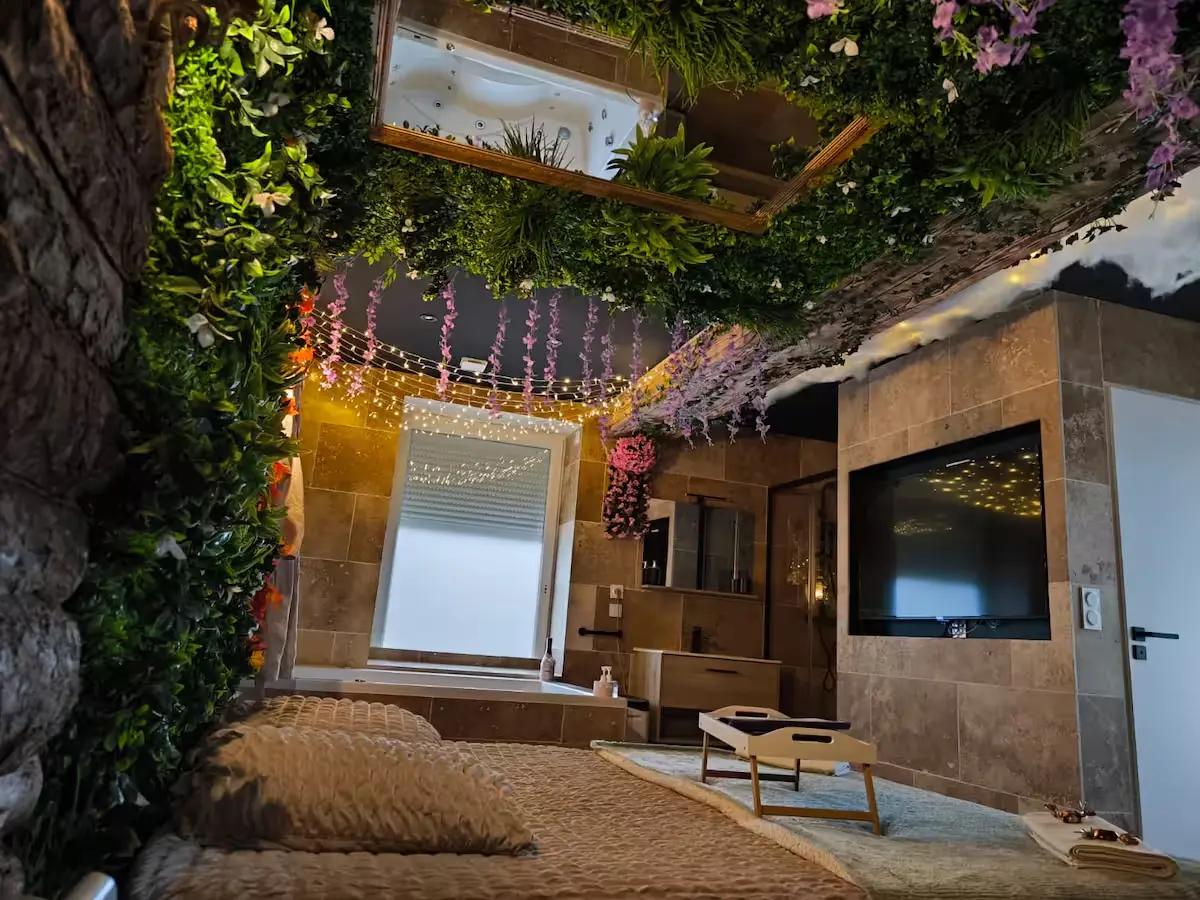 Miroir au plafond - L'Expérience Love Room Amazonie