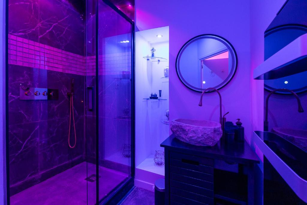 Salle d'eau - Douche Tropicale - Appartement Spa Edelweiss - Spa Privatif Dijon