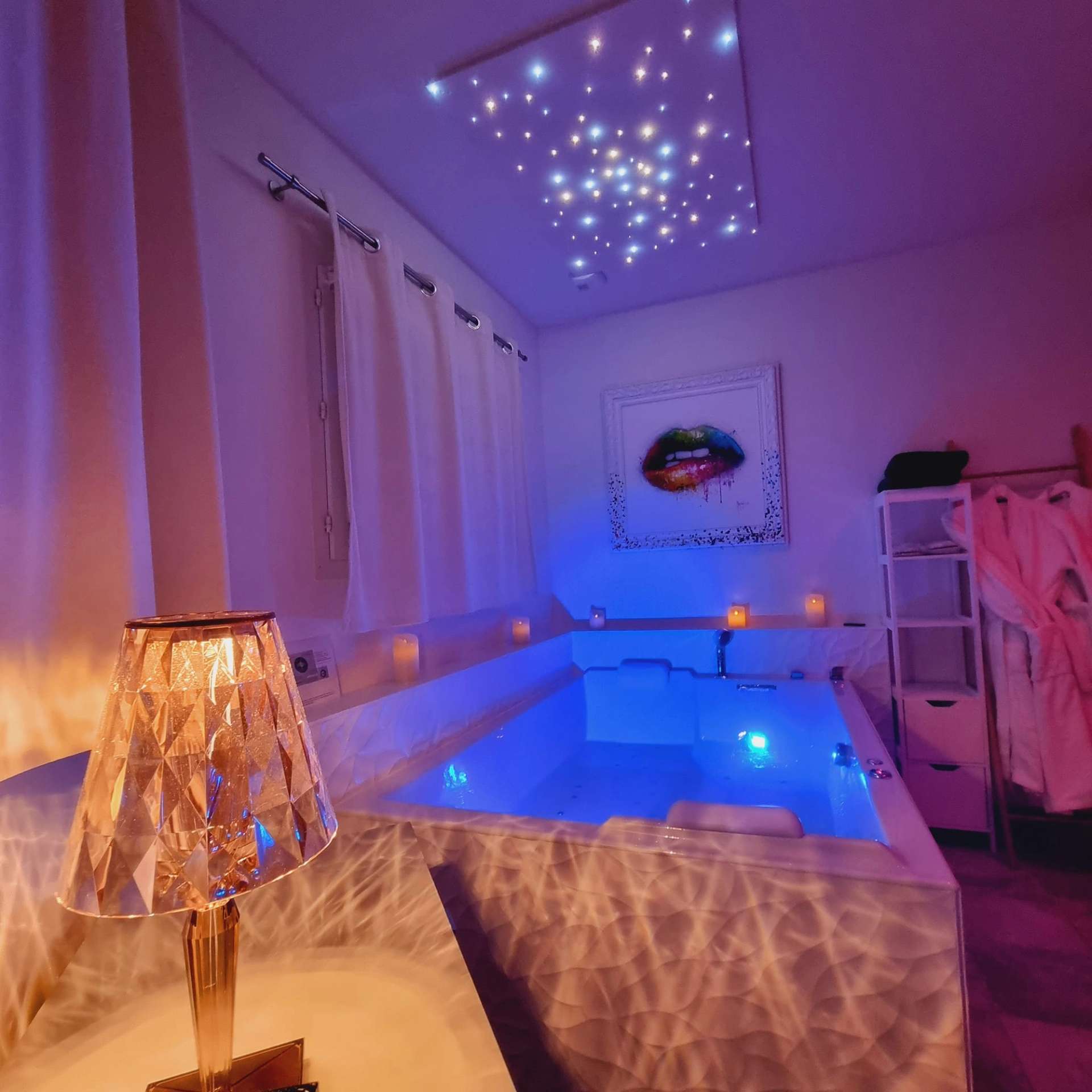 Ambiance Lumineuse Balnéo - Suite Eden - Le Cocoon Secret