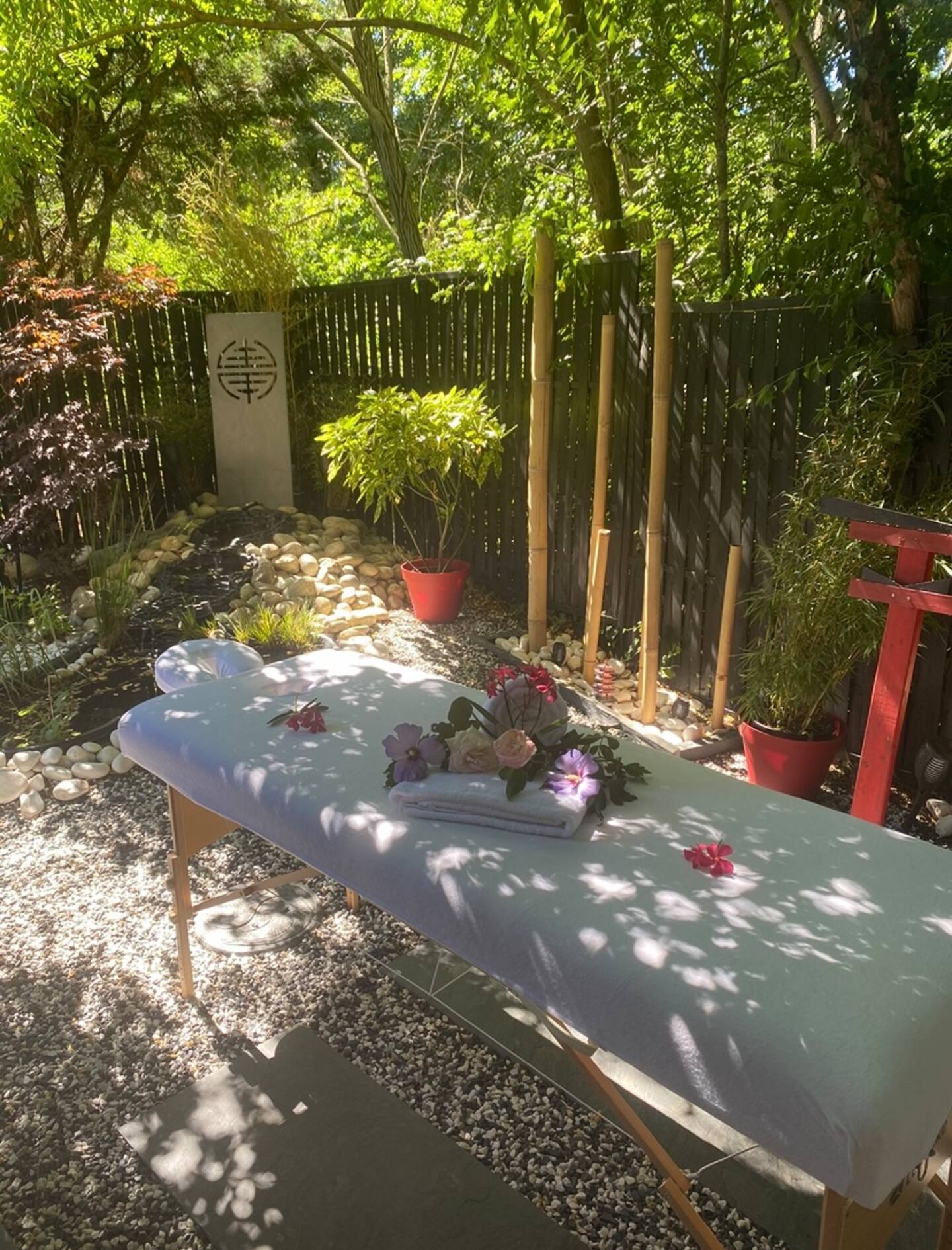 Table de Massage - Jardin Zen - Suite 50 Nuances de Zen - Oz Love Suite