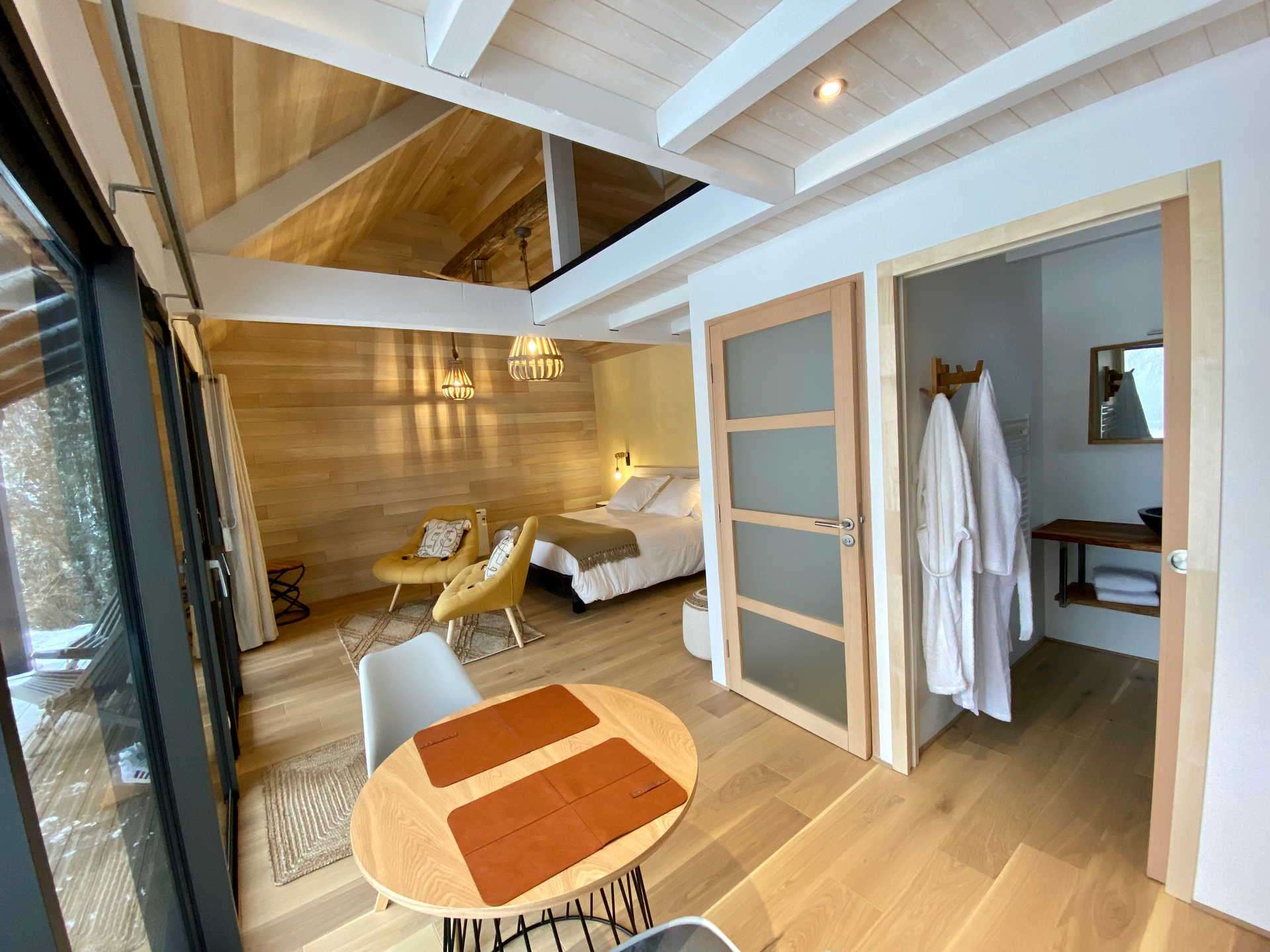 Vue d'ensemble - Lodge Spa Privatif & Pergola bioclimatique - Ecrin d'Auvergne