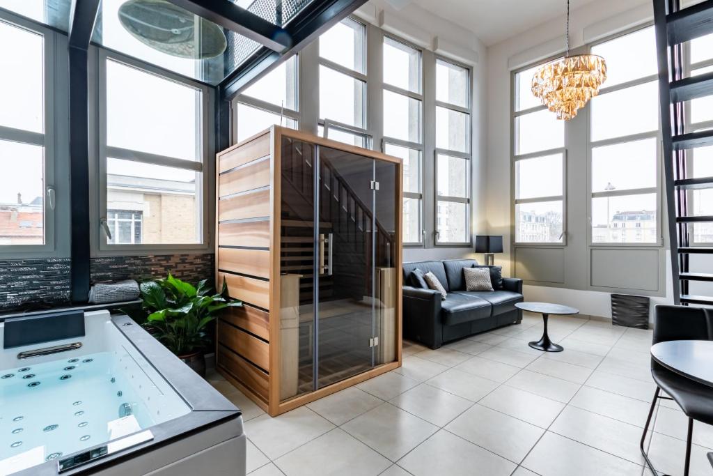 Espace Bien-être & Salon - Glam Reims New York - Glam'appart Spa 