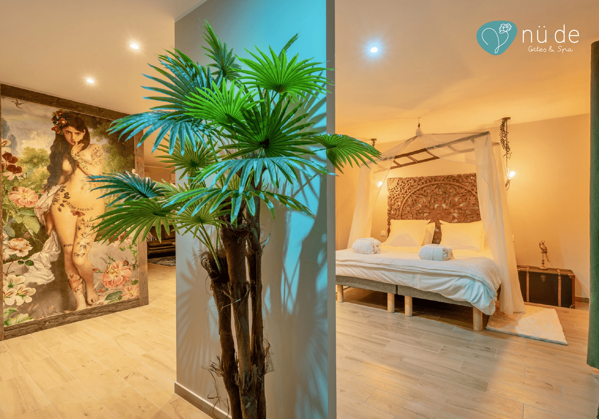 Lost Paradise à Zuydcoote avec jacuzzi privatif - Chambre romantique pour couple