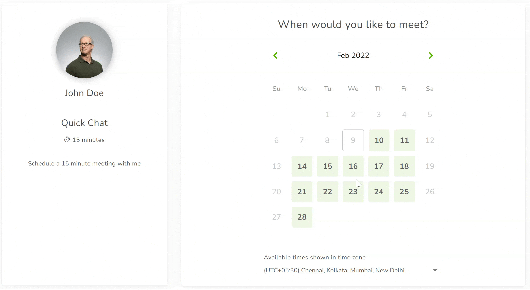 Easy Scheduling Experience
