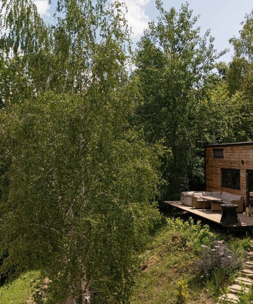 Aerial view Apuseni – Hypo Aerial view of Hypo cabin and the Apuseni Mountains
