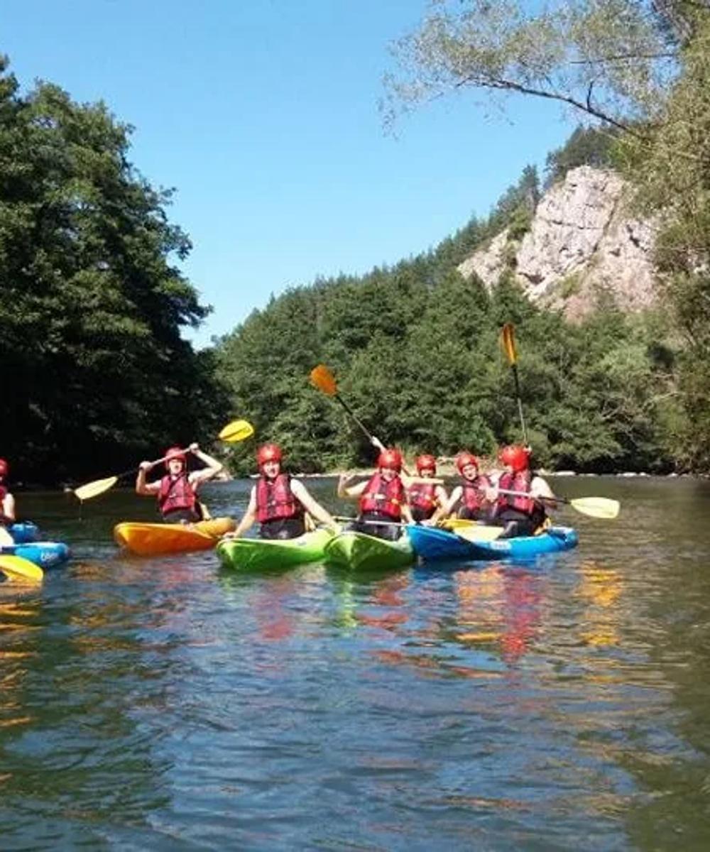 Rafting on the Crișul Repede Rafting on the Crișul Repede river near Șuncuiuș