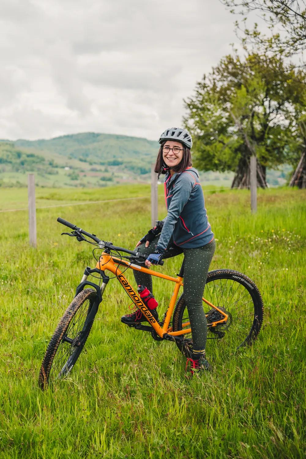 Electric bike on a meadow in the Pădurea Craiului Mountains