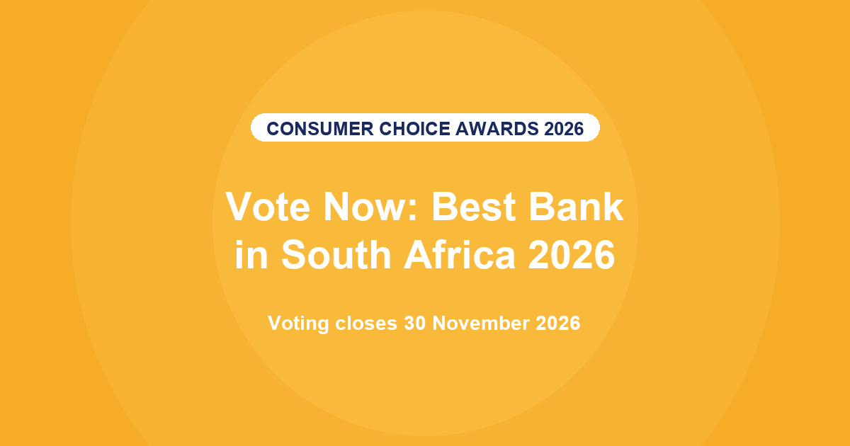 Vote Now — 2026 Hellopeter Banking Consumer Choice Awards pipeline test hero