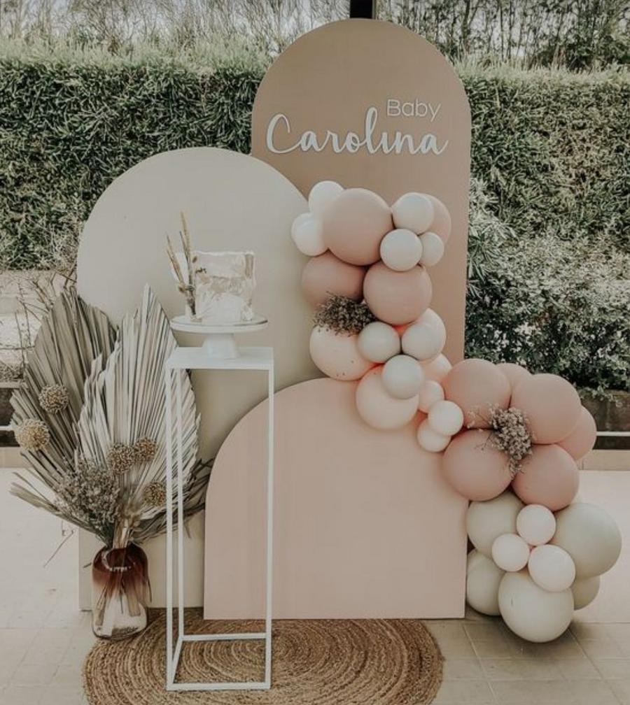 Arche Ballons Pastel Baby Shower Chic — location Coin photo Paris — Yvent Paris