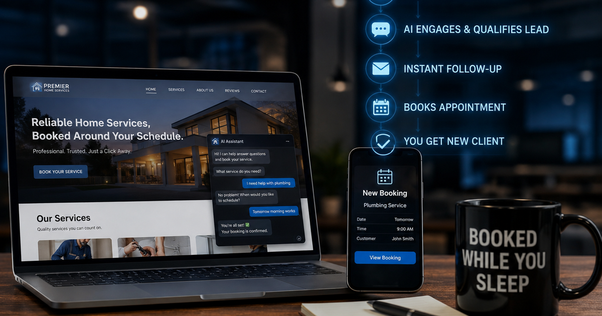 How an AI Website Helps Service Businesses Book More Clients