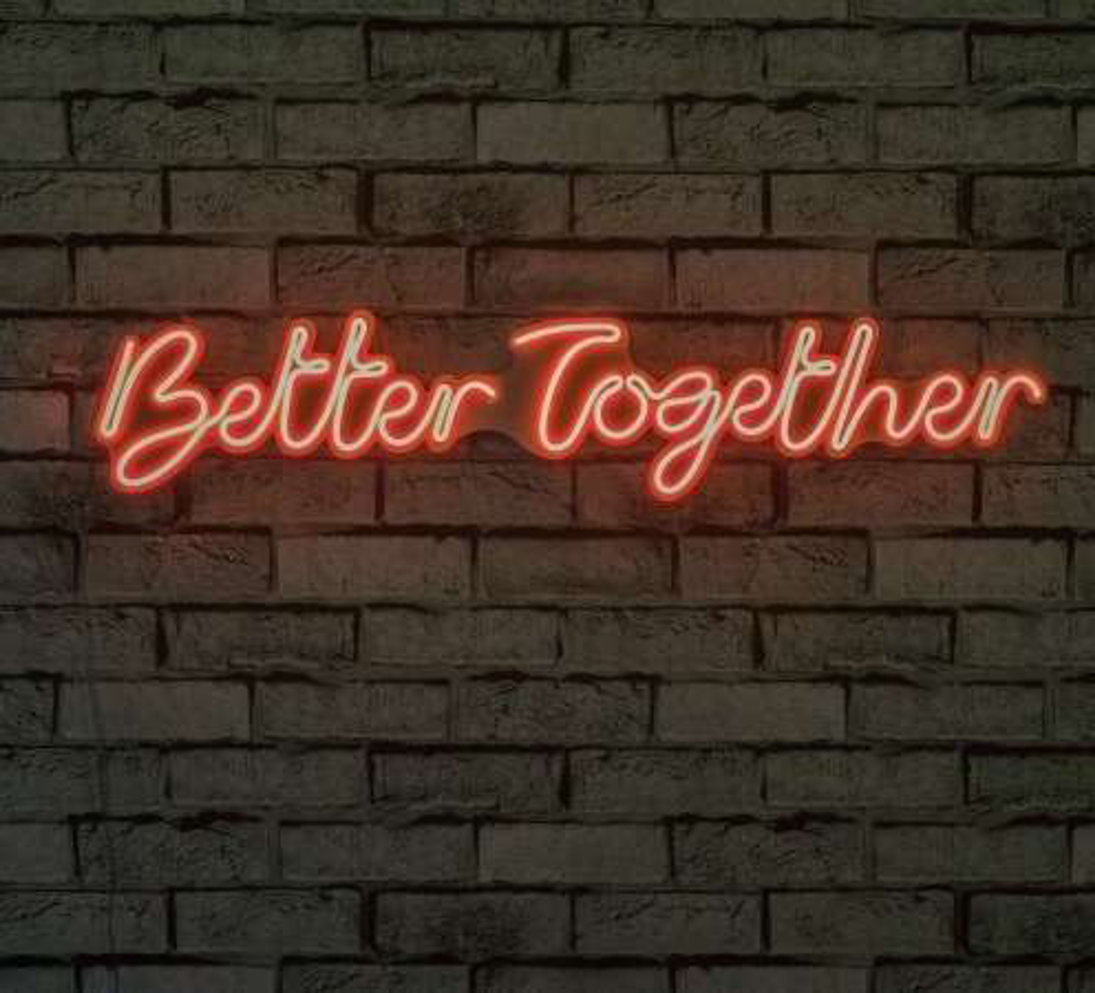 Декоративно осветелние за стена (надпис Better together)