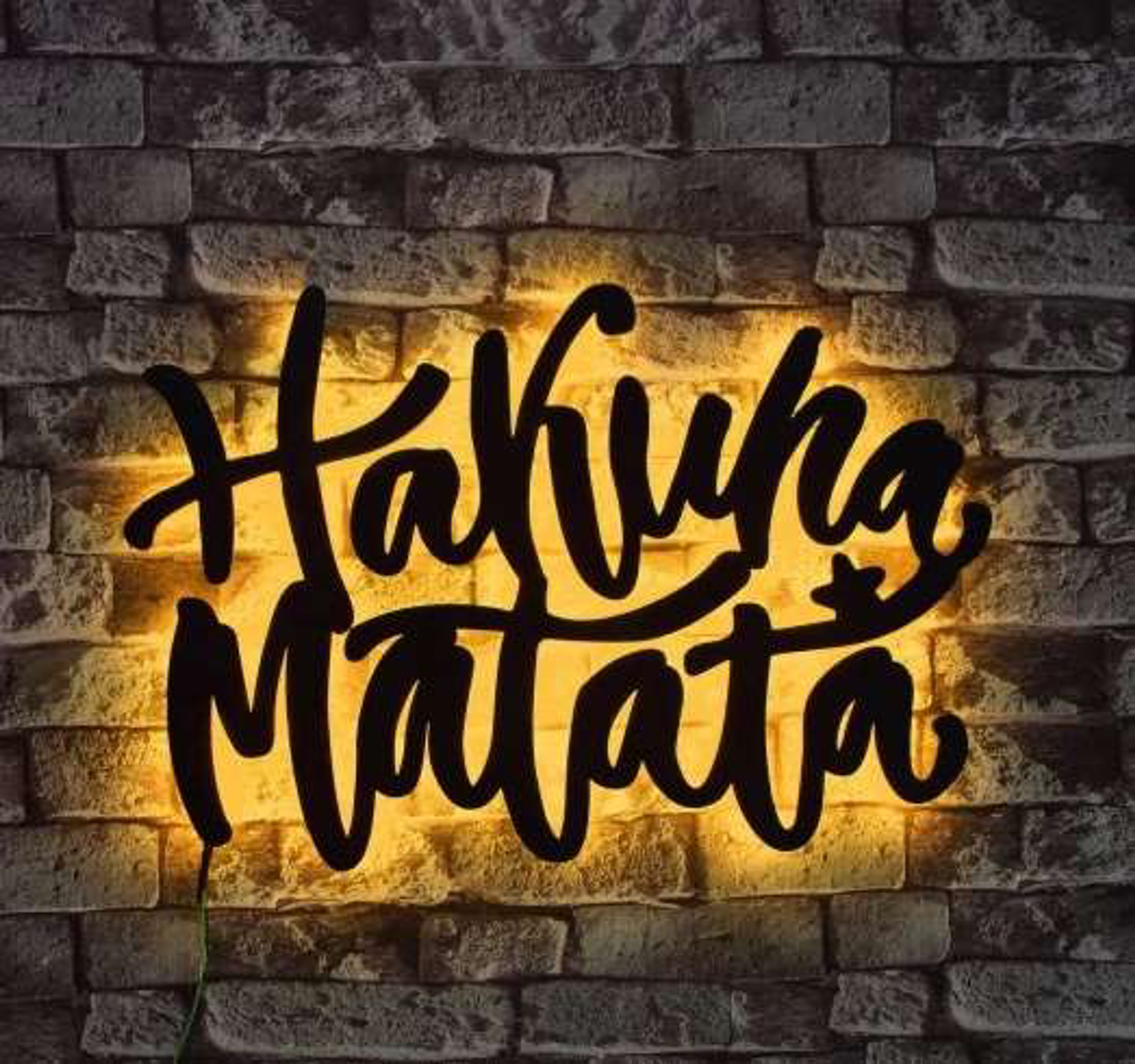 Стенен LED декор "Hakuna Matata"
