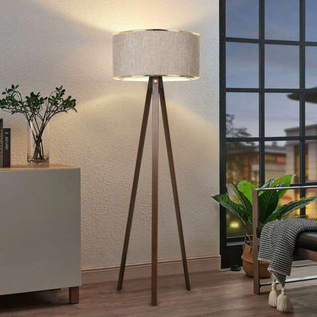Подова лампа Beige/Gold