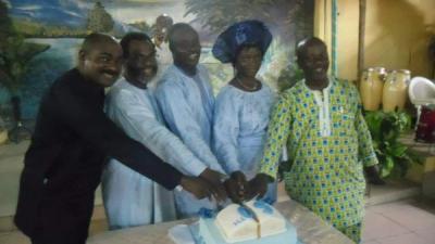 With a selection of friends on Rev Koye-Ladele's 50th birthday
