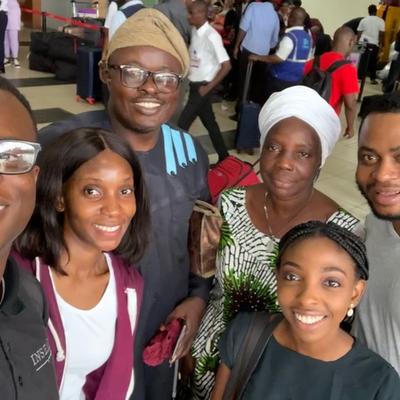 Sending off Gbekeloluwa and Busola when they relocated from Nigeria