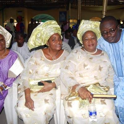 Reverend Koye-Ladele with his sister-in-law Mrs. Funmi Ladele (left) and his elder sister Mrs. Ibidun Olufunwa (next to him)