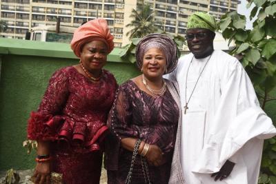 Rev Edward Adeniji Koye-Ladele with his beloved sisters, Mrs. Mowale Agbede and Mrs. Ibidun Olufunwa